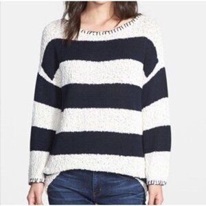 Hinge For Anthropologie Chunky Oversized Cotton Nautical Sweater M